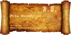 Mike Borbála névjegykártya