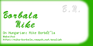 borbala mike business card